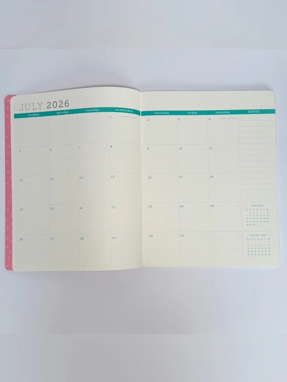 2026-2027 Clementine Paper inc. 17-month Large Size Planner (Pink/Florals)